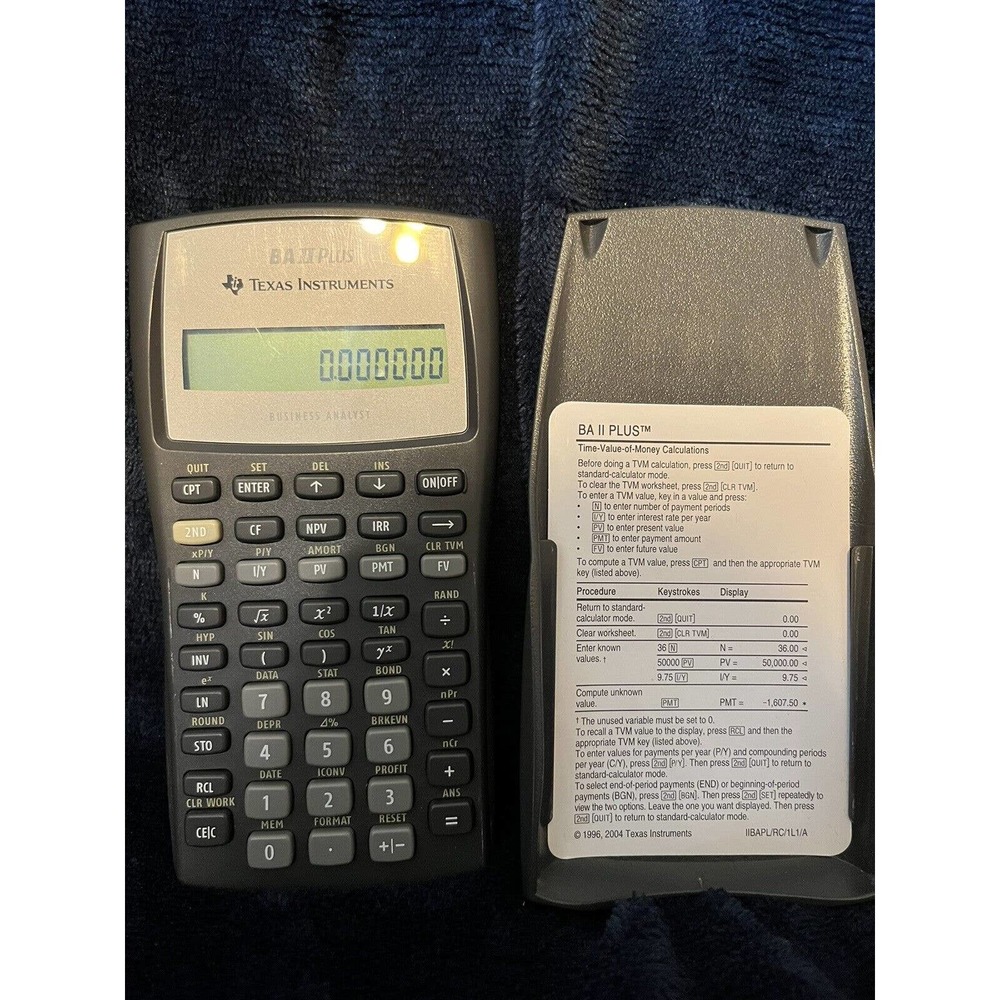 Texas Instruments BA II 2 Plus Advanced Business Analyst Financial Calculator
